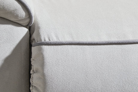 Grafton Pike Pearl/Ash 6-Piece Dual Power Reclining Sectional with Console - Ornate Home