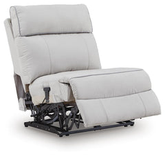 Grafton Pike Pearl/Ash 7-Piece Reclining Sectional with Storage Consoles - Ornate Home