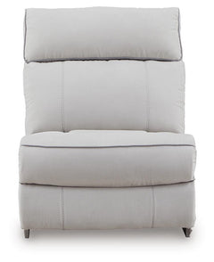 Grafton Pike Pearl/Ash 7-Piece Reclining Sectional with Storage Consoles - Ornate Home