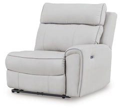 Grafton Pike Pearl/Ash 7-Piece Reclining Sectional with Storage Consoles - Ornate Home