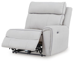 Grafton Pike Pearl/Ash 7-Piece Reclining Sectional with Storage Consoles - Ornate Home