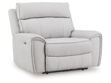 Grafton Pike Pearl/Ash Power Recliner - Ornate Home