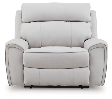 Grafton Pike Pearl/Ash Power Recliner - Ornate Home