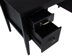 Graham Black 54-inch 4-drawer Double Pedestal Lift Top Computer Desk - Ornate Home