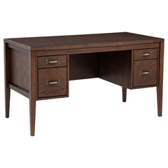 Graham Chocolate 54-inch 4-drawer Double Pedestal Lift Top Computer Desk - Ornate Home