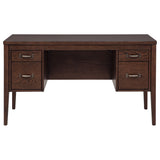 Graham Chocolate 54-inch 4-drawer Double Pedestal Lift Top Computer Desk - Ornate Home