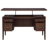 Graham Chocolate 54-inch 4-drawer Double Pedestal Lift Top Computer Desk - Ornate Home