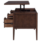 Graham Chocolate 54-inch 4-drawer Double Pedestal Lift Top Computer Desk - Ornate Home