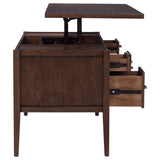 Graham Chocolate 54-inch 4-drawer Double Pedestal Lift Top Computer Desk - Ornate Home