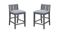 Graham Gray 20"W Fabric Counter Height Chair (Set of 2) - Ornate Home