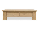 Graham Rustic Oak Storage Coffee Table - Ornate Home