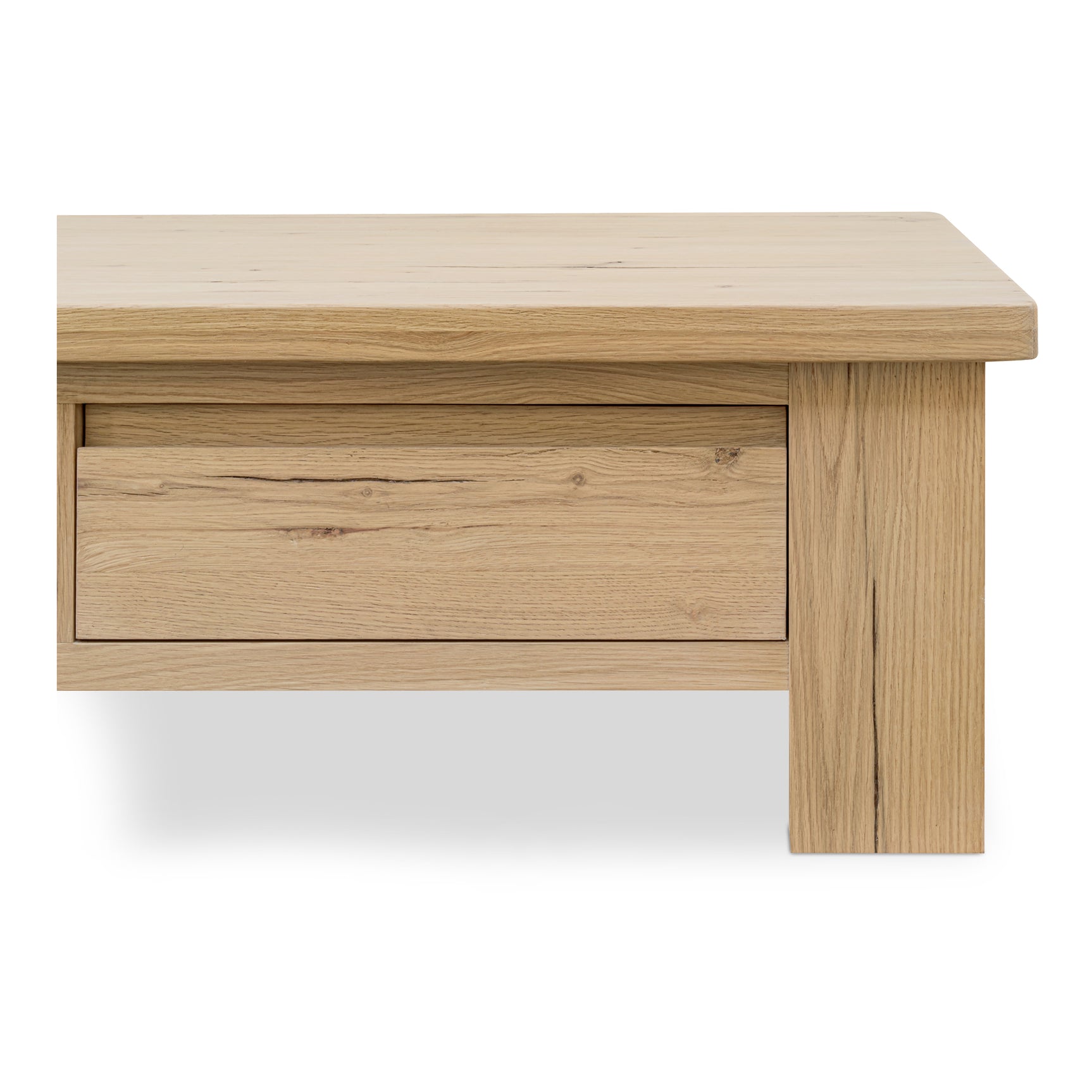 Graham Rustic Oak Storage Coffee Table - Ornate Home