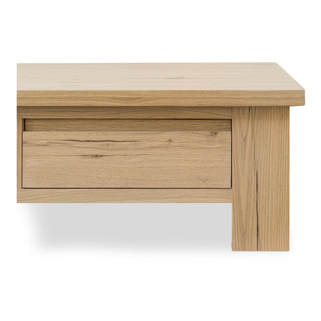 Graham Rustic Oak Storage Coffee Table - Ornate Home