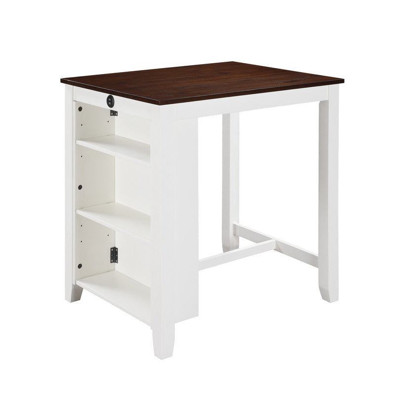Graham White 36" 3-Piece Counter Height Dining Set