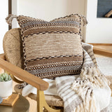 Grahamston Brown Geometric Pattern Throw Pillow - Clearance - Ornate Home