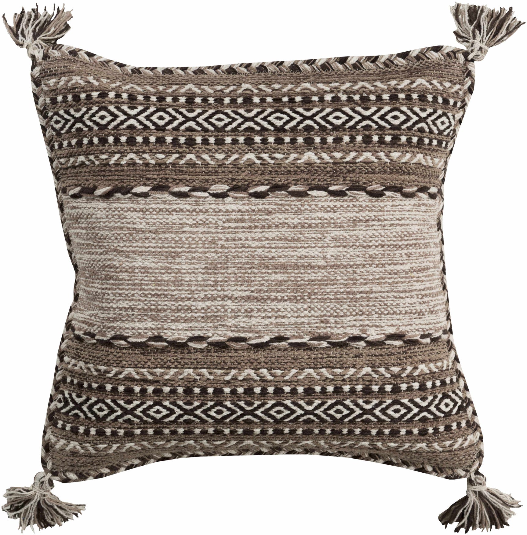 Grahamston Brown Geometric Pattern Throw Pillow - Clearance - Ornate Home