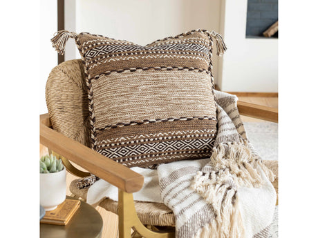 Grahamston Brown Geometric Pattern Throw Pillow - Ornate Home