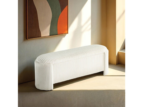 Grainne White Storage Bench - Ornate Home