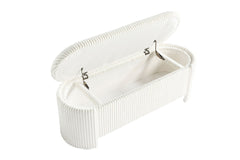 Grainne White Storage Bench - Ornate Home