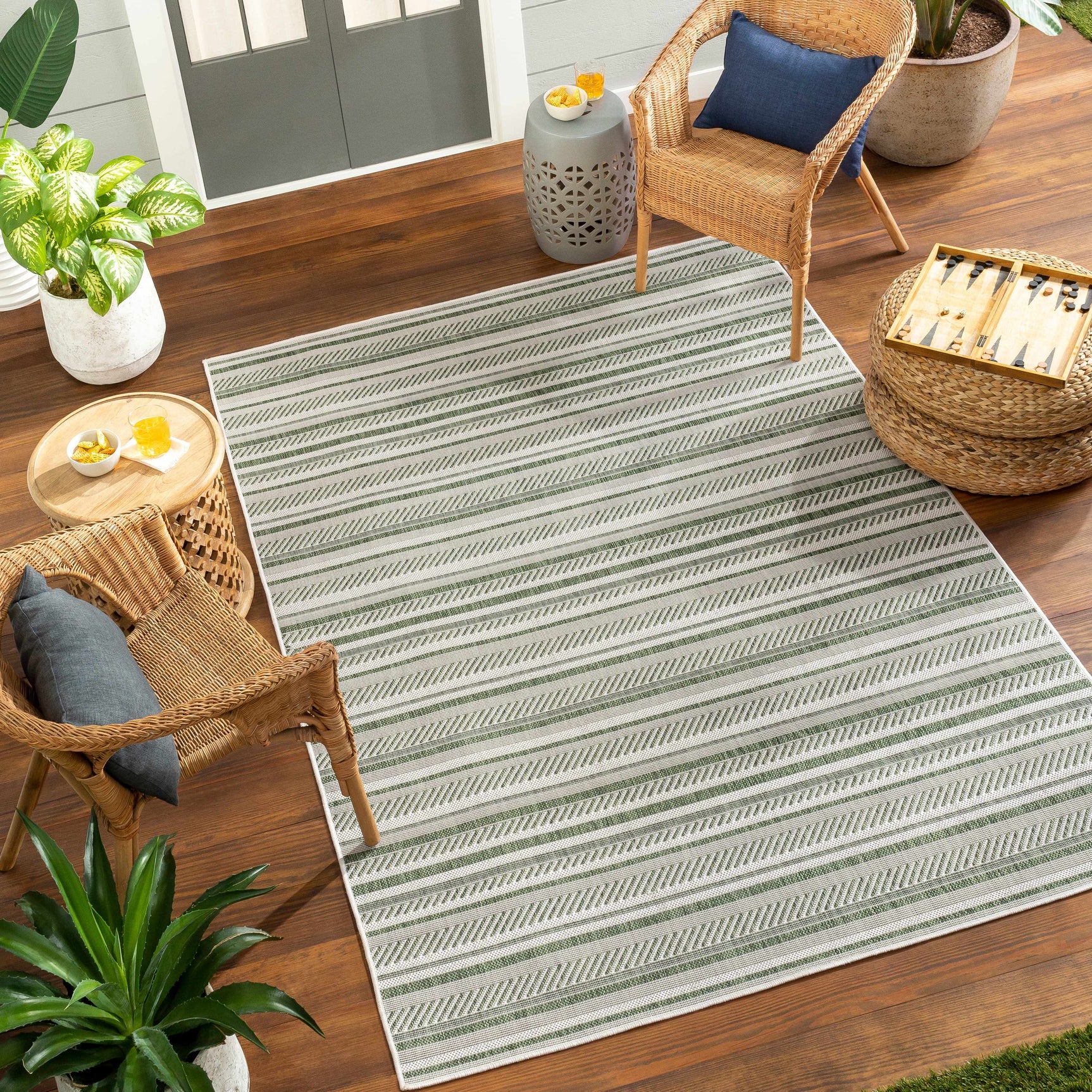 Gram Striped Nordic Outdoor Rug - Ornate Home