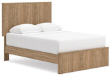 Gramburg Warm Natural Brown Full Panel Platform Bed - Ornate Home