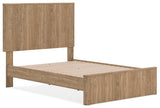 Gramburg Warm Natural Brown Full Panel Platform Bed - Ornate Home