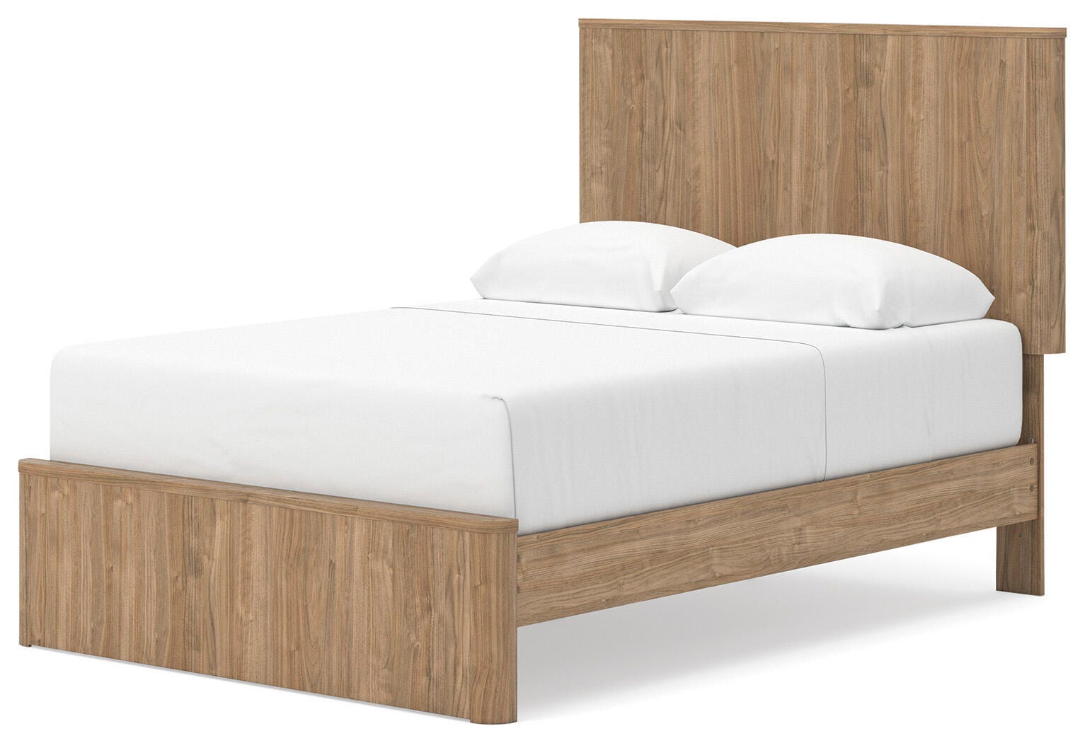 Gramburg Warm Natural Brown Full Panel Platform Bed - Ornate Home