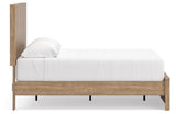 Gramburg Warm Natural Brown Full Panel Platform Bed - Ornate Home
