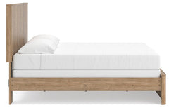 Gramburg Warm Natural Brown King Panel Bed - Ornate Home