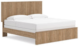 Gramburg Warm Natural Brown King Panel Bed - Ornate Home