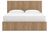 Gramburg Warm Natural Brown King Panel Bed - Ornate Home