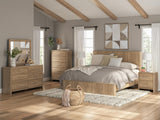 Gramburg Warm Natural Brown King Panel Bed - Ornate Home