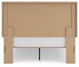 Gramburg Warm Natural Brown Queen Panel Platform Bed - Ornate Home