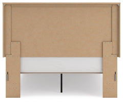 Gramburg Warm Natural Brown Queen Panel Platform Bed - Ornate Home