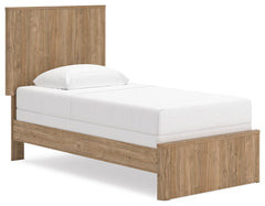 Gramburg Warm Natural Brown Twin Panel Bed - Ornate Home