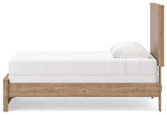 Gramburg Warm Natural Brown Twin Panel Bed - Ornate Home