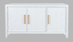 Gramercy Blanc 3 Door Accent Cabinet - Ornate Home