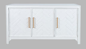 Gramercy Blanc 3 Door Accent Cabinet - Ornate Home