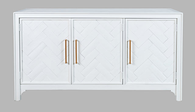 Gramercy Blanc 3 Door Accent Cabinet - Ornate Home