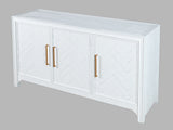 Gramercy Blanc 3 Door Accent Cabinet - Ornate Home