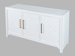 Gramercy Blanc 3 Door Accent Cabinet - Ornate Home