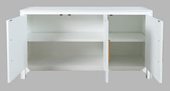 Gramercy Blanc 3 Door Accent Cabinet - Ornate Home