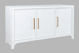 Gramercy Blanc 3 Door Accent Cabinet - Ornate Home