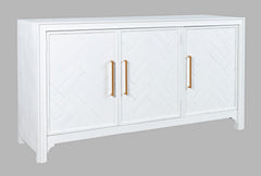 Gramercy Blanc 3 Door Accent Cabinet - Ornate Home