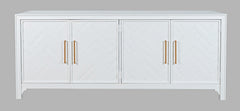 Gramercy Blanc 4 Door Accent Cabinet - Ornate Home