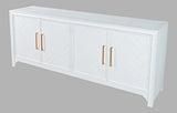 Gramercy Blanc 4 Door Accent Cabinet - Ornate Home