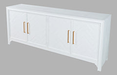 Gramercy Blanc 4 Door Accent Cabinet - Ornate Home