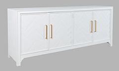 Gramercy Blanc 4 Door Accent Cabinet - Ornate Home