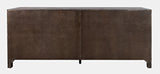 Gramercy Dark Chevron 4 Door Accent Cabinet - Ornate Home
