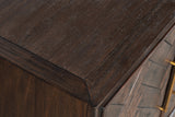 Gramercy Dark Chevron 4 Door Accent Cabinet - Ornate Home